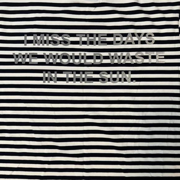 Get Some Sleep “I Miss The Days We Would Waste In The Sun” Stripe Tee - Picture 5 of 5